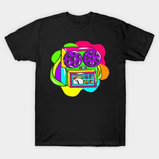 Neon Hippy 80s 90s Costume Retro Vintage T-Shirt